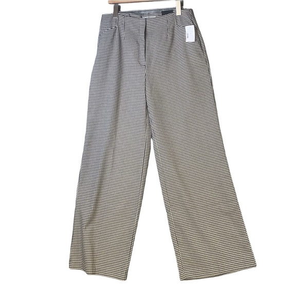 Ricki's Pants - Ricki’s Wide Leg Herringbone Black & White Size 12L Pockets 32” Inseam Classic